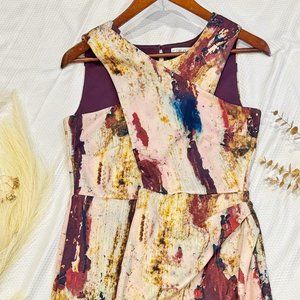 WRAP TOP MARBLE MIDI PENCIL DRESS